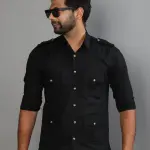 Men's Black Color Turkish Linen Hunting Shirt | Jaipurio